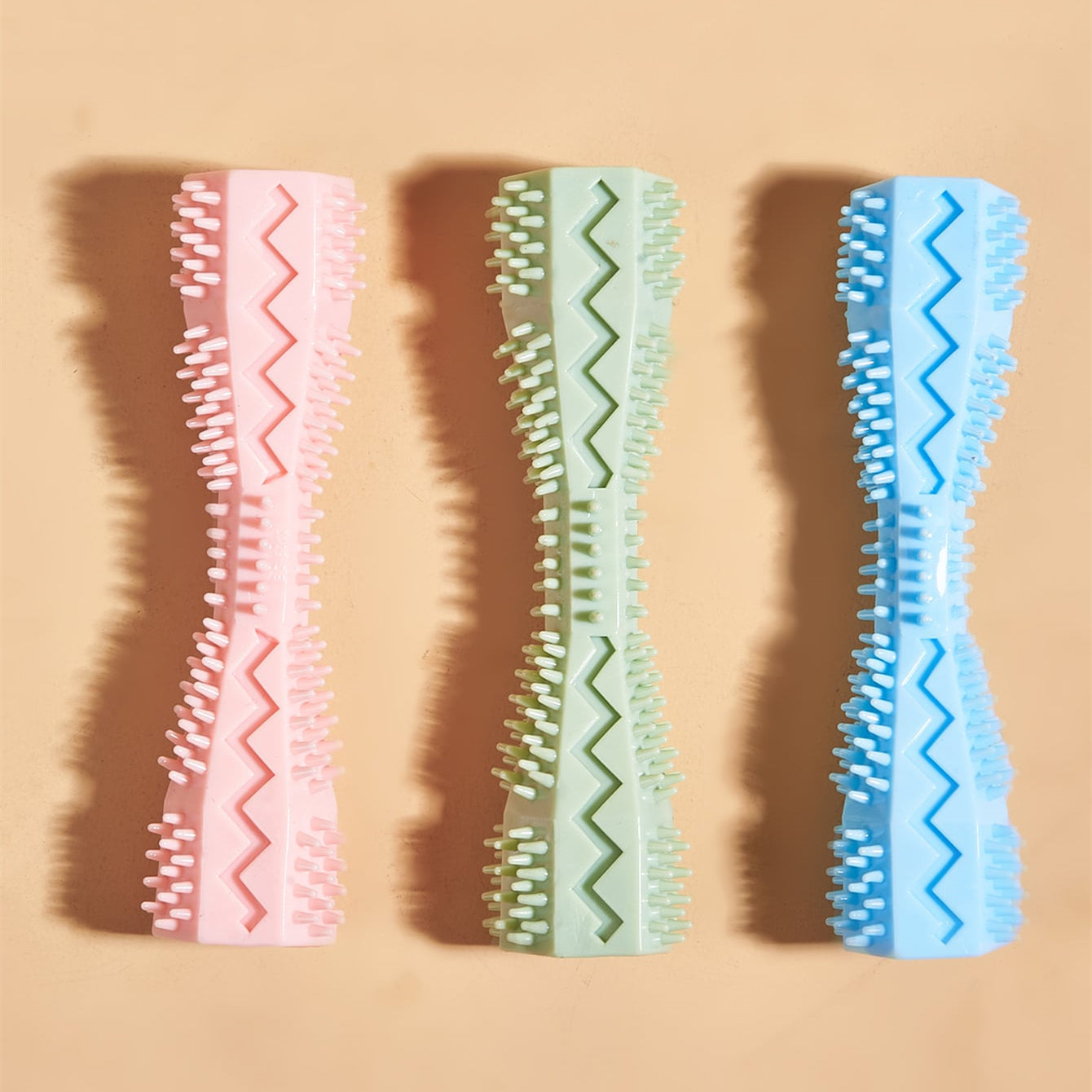 TPR Hundespielzeug Kauspielzeug Welpe Zahnpflege Beißfest Spielball Dental Training