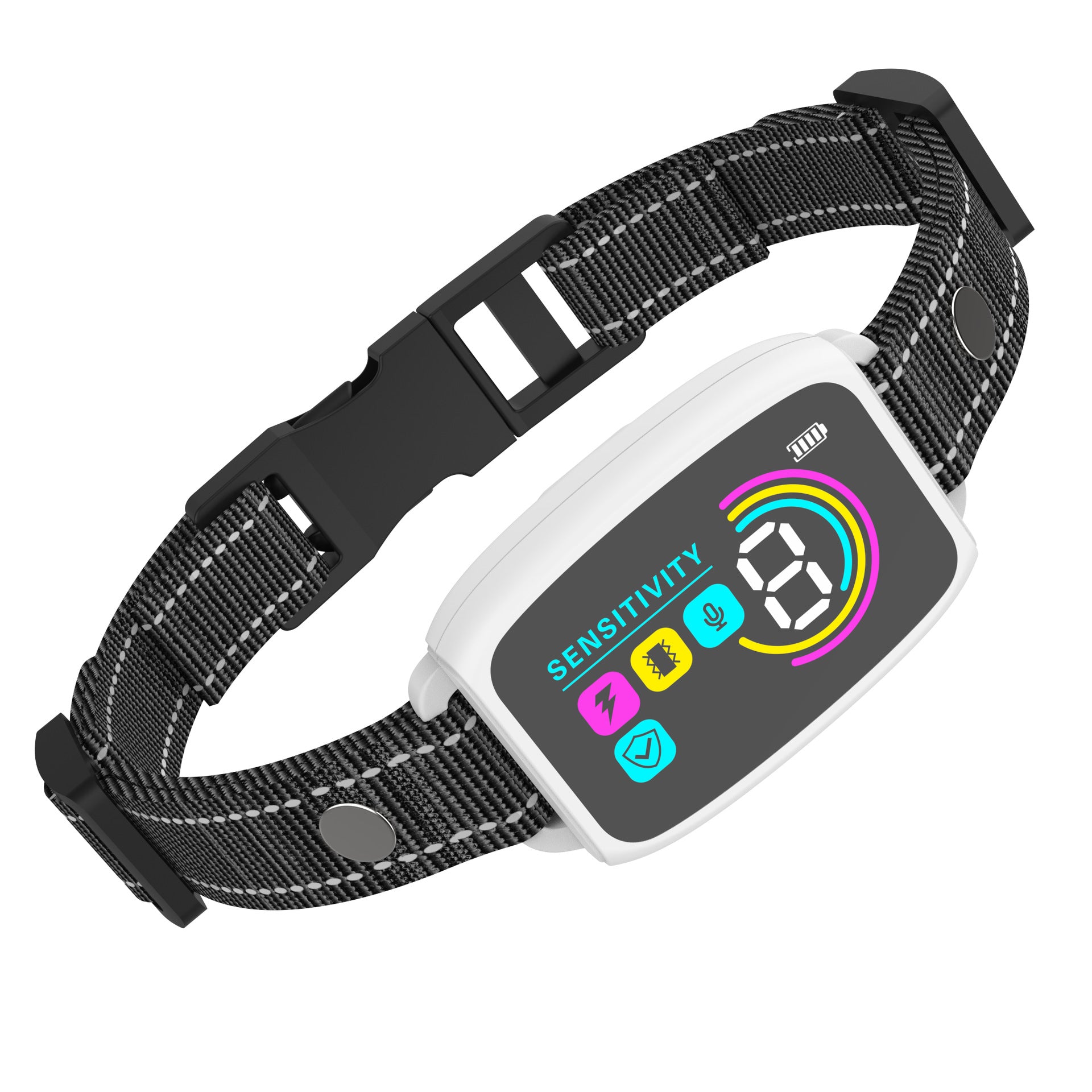 Antibellhalsband Hund mit KI, 4 Modi, Vibrationshalsband, wasserdicht, LCD Display