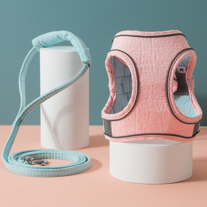 Katzengeschirr Brustgurt mit Zugseil für Katzen Anti Ausbruch Brustgeschirr mit Leine