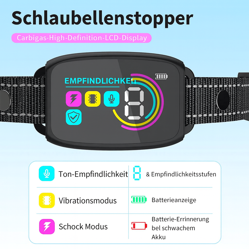 Antibellhalsband Hund mit KI, 4 Modi, Vibrationshalsband, wasserdicht, LCD Display