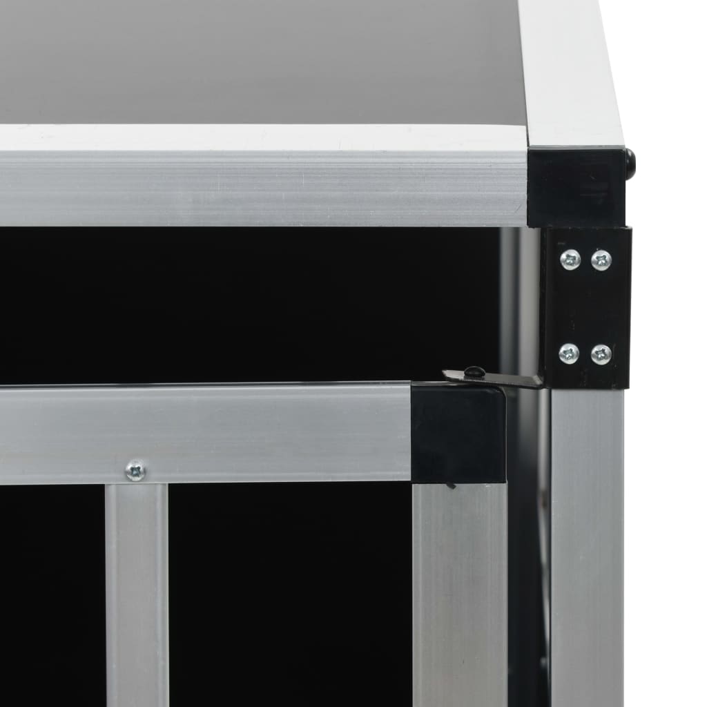 Hundetransportbox Auto Hundebox Alu stabil sicher mit Tür Transportkäfig